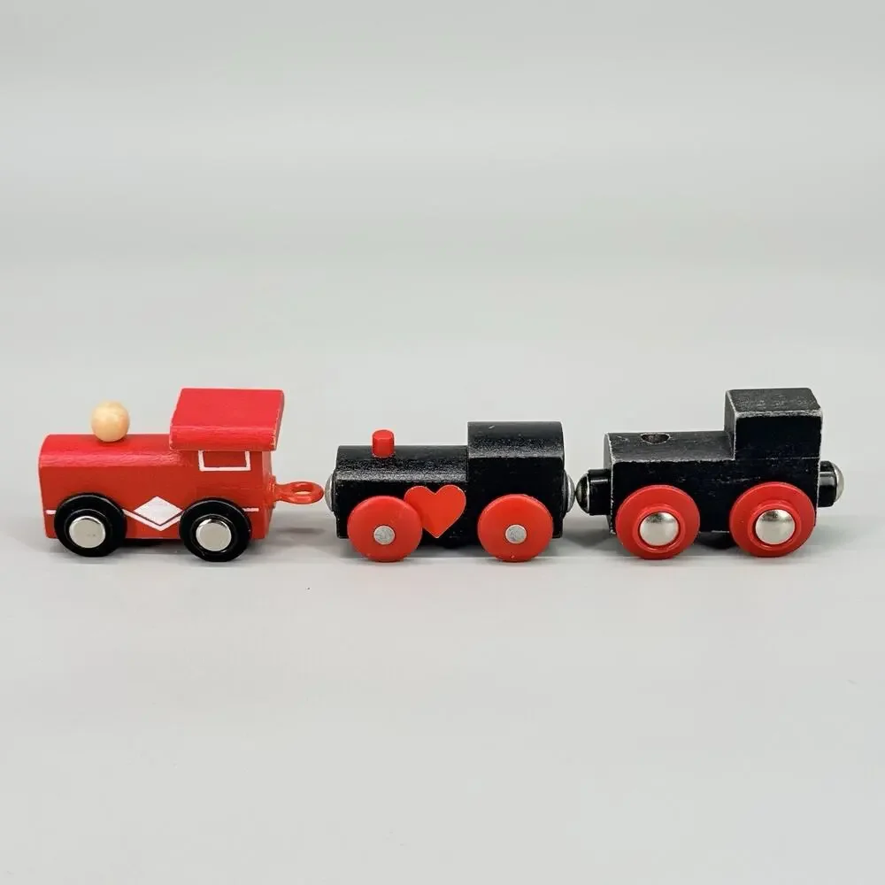 Mixed Brands Wooden Magnetic Trains & Vehicles + Animals & Extras Toy Lot